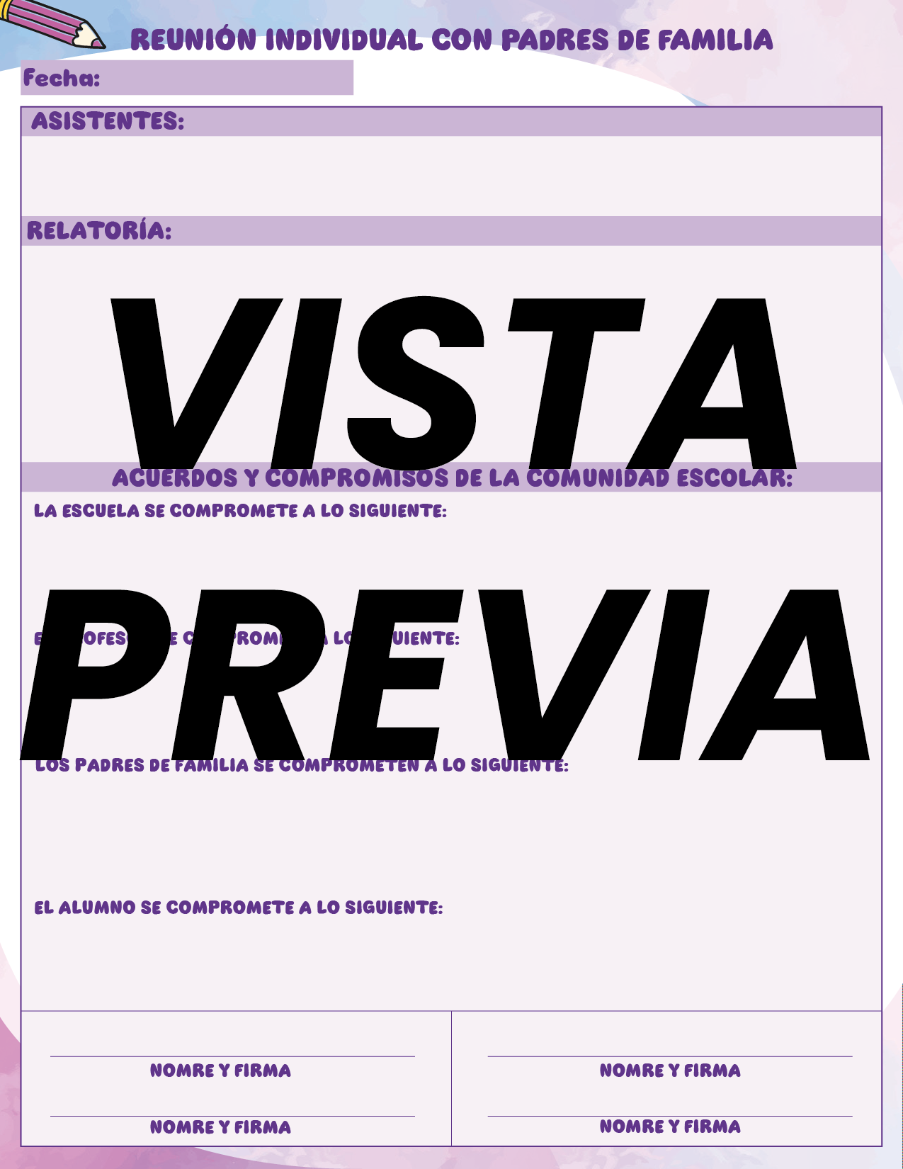 Agenda Colorida MAESTRO Preescolar