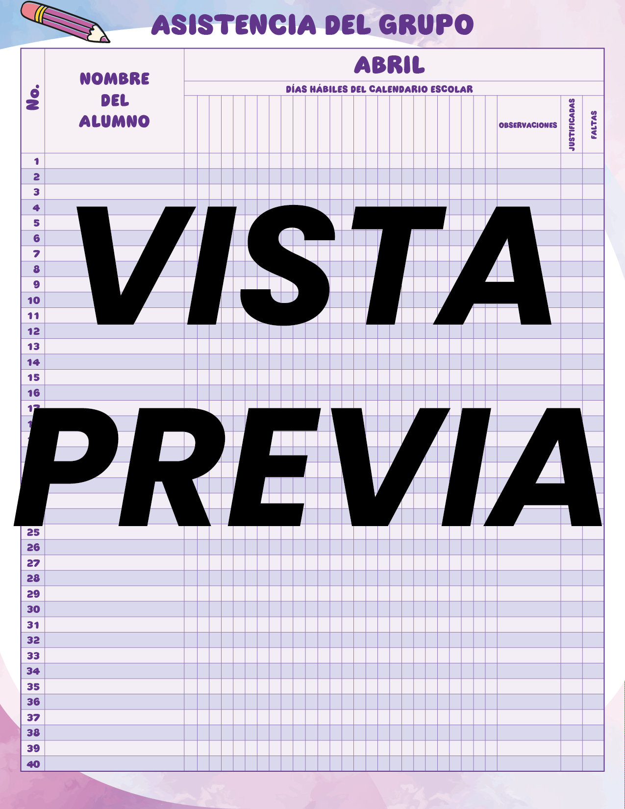 Agenda Colorida MAESTRO Preescolar