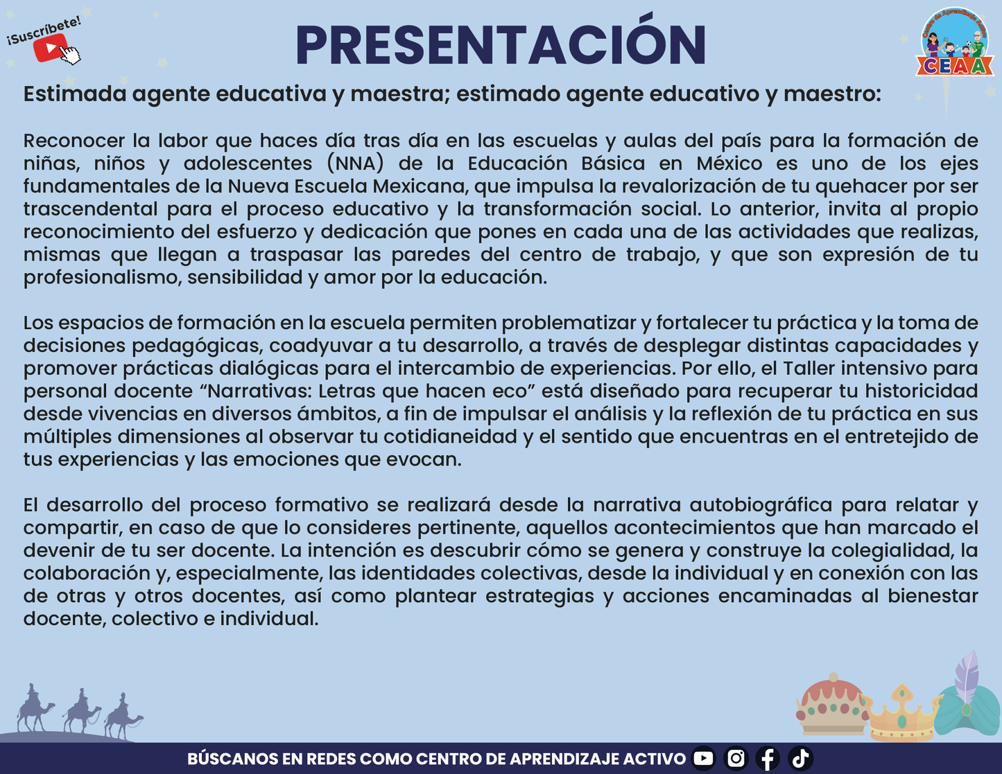 Presentación Taller Intensivo Para Docentes Sesión 1 Tramo 1, 2, 3 Y 4 Enero 2025