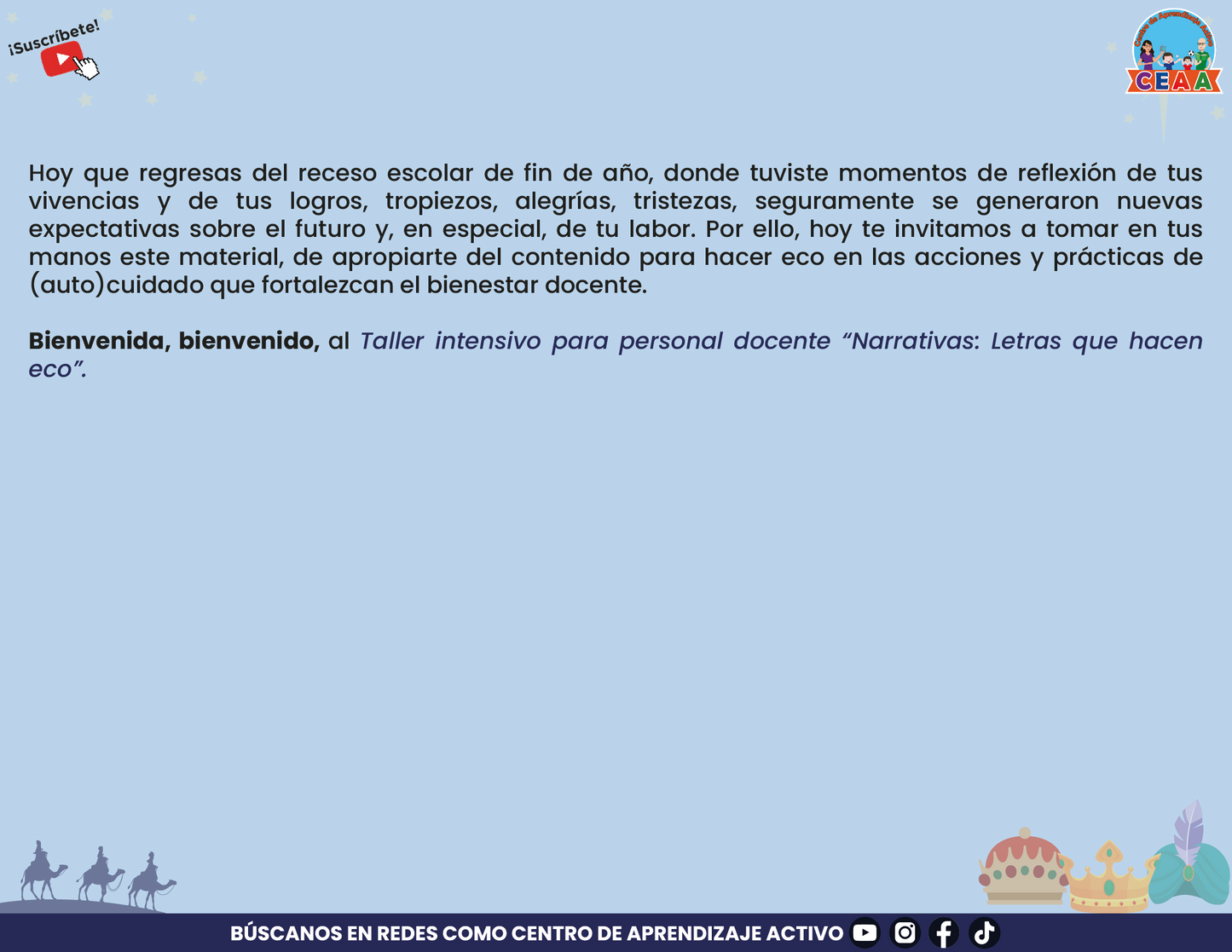 Presentación Taller Intensivo Para Docentes Sesión 1 Tramo 1, 2, 3 Y 4 Enero 2025
