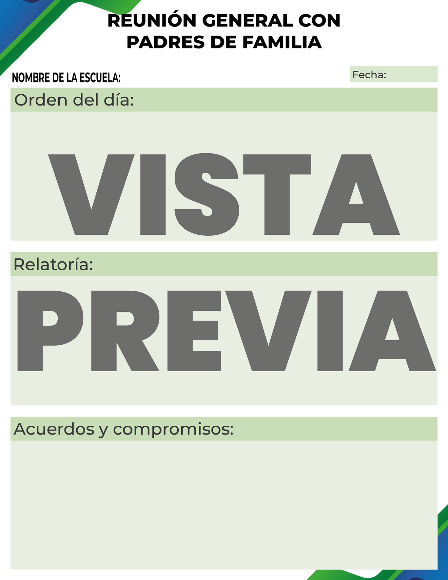 Agenda Formal SUPERVISOR Preescolar Ciclo Escolar 2024 - 2025 en PDF