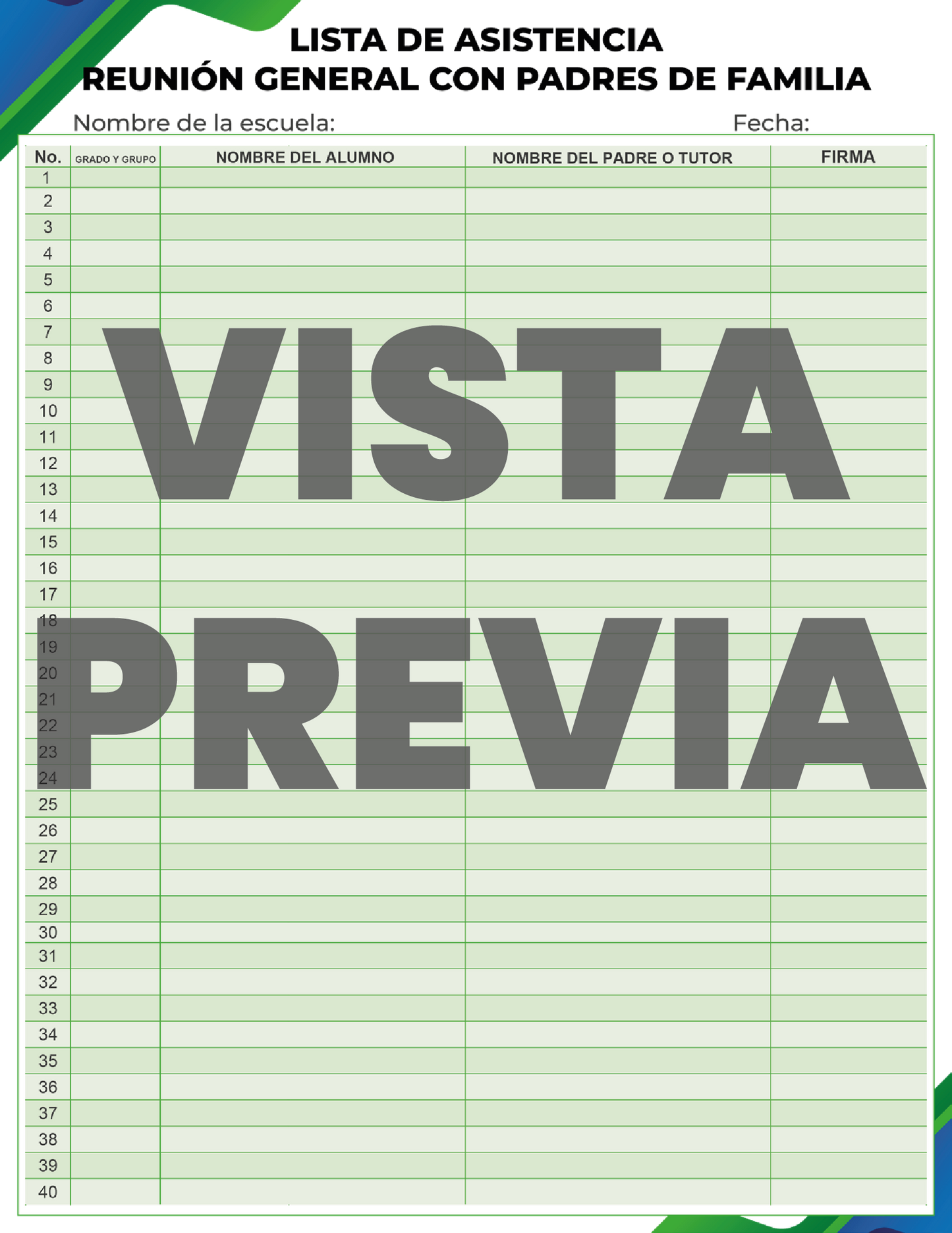 Agenda Formal SUPERVISOR Preescolar Ciclo Escolar 2024 - 2025 en PDF