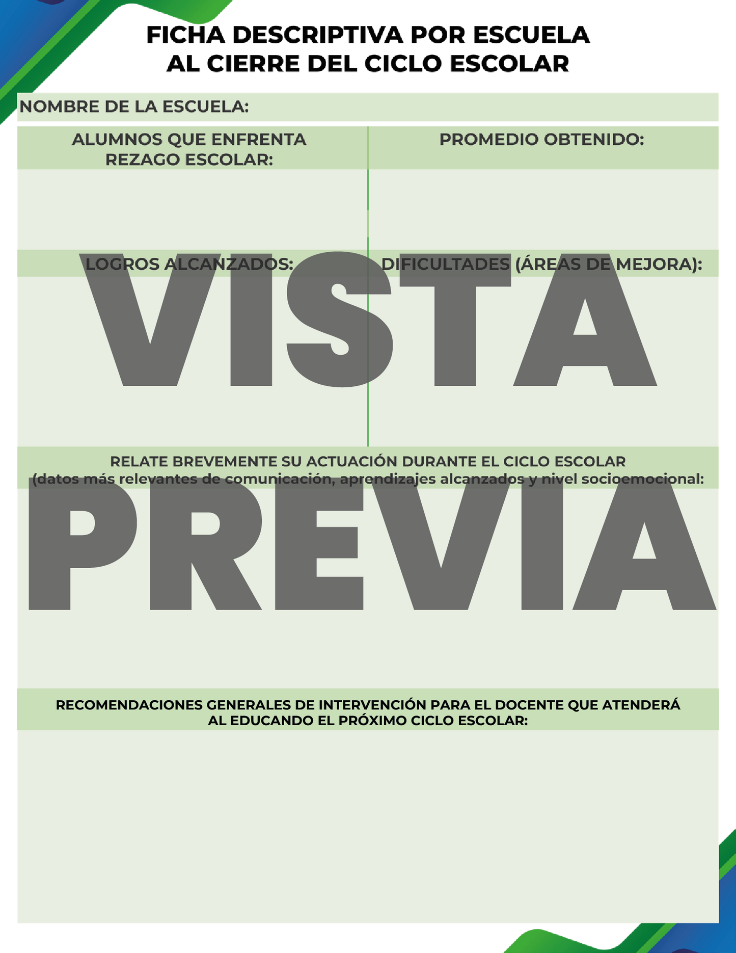 Agenda Formal SUPERVISOR Preescolar Ciclo Escolar 2024 - 2025 en PDF