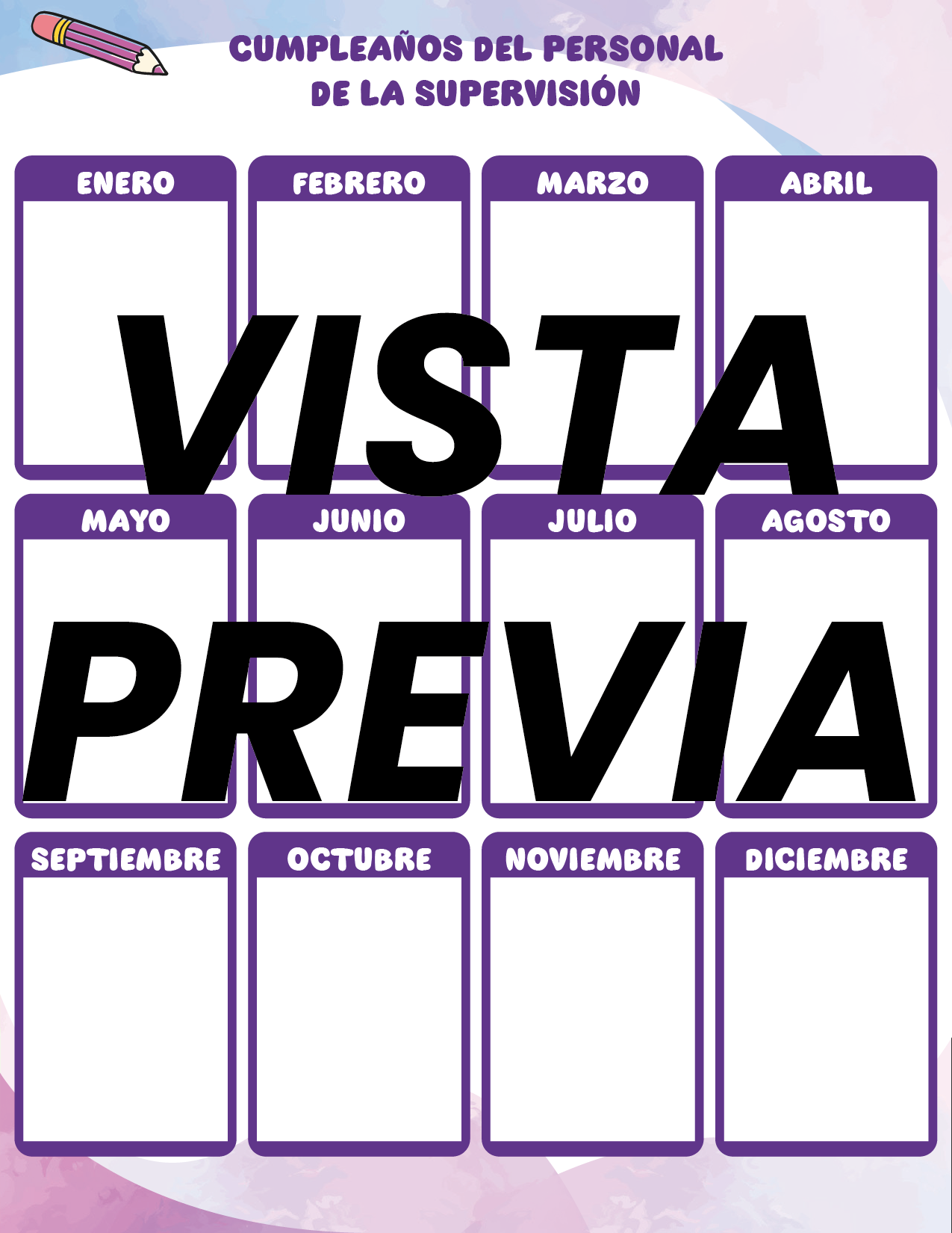 Agenda Colorida SUPERVISOR Primaria