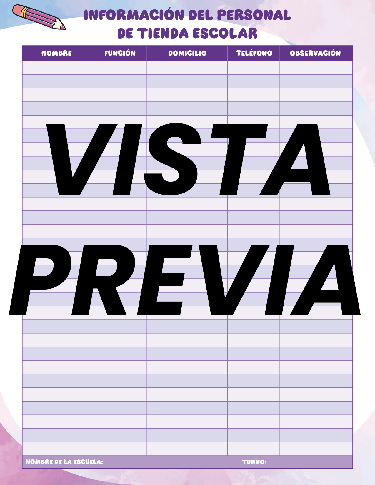 Agenda Colorida SUPERVISOR Primaria