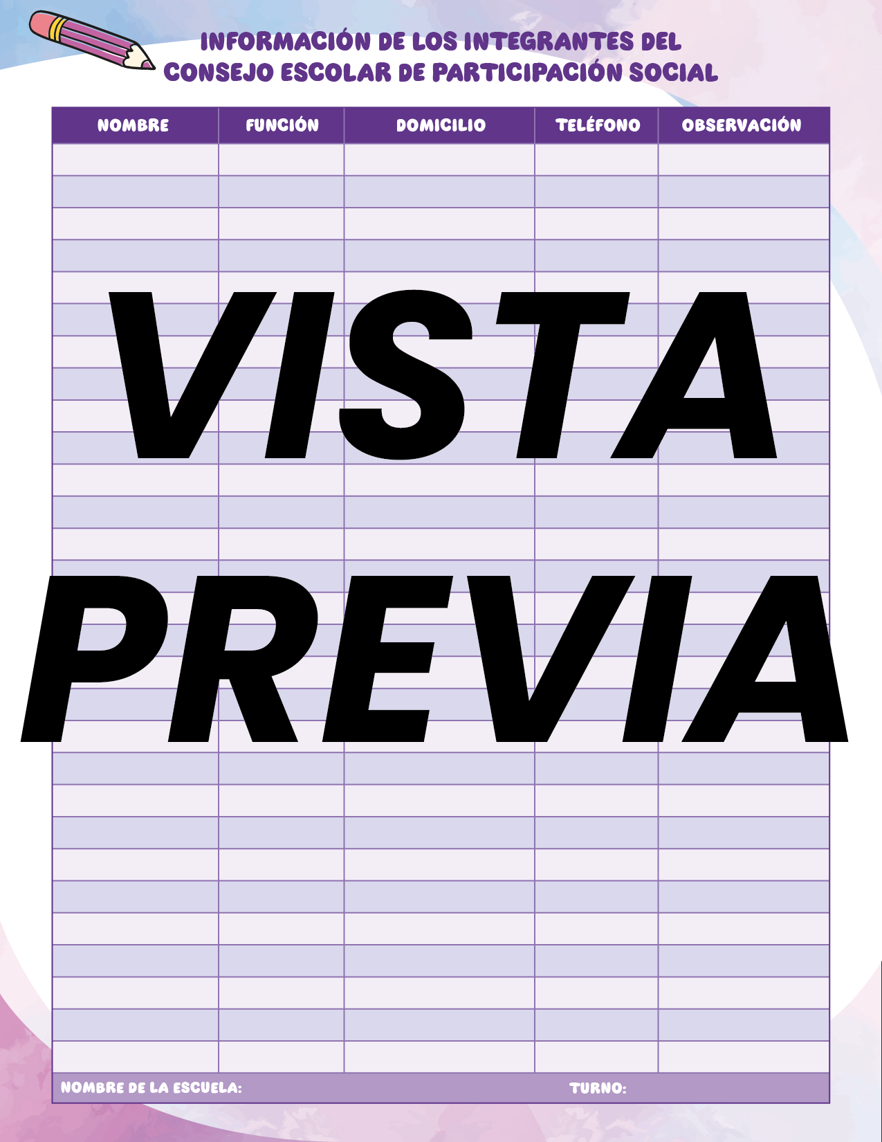 Agenda Colorida SUPERVISOR Primaria