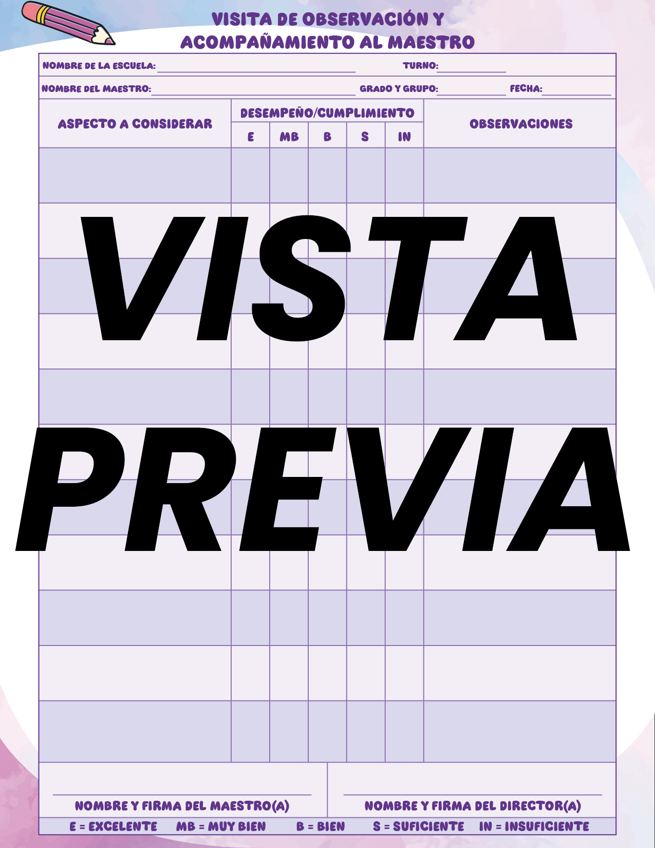 Agenda Colorida SUPERVISOR Primaria