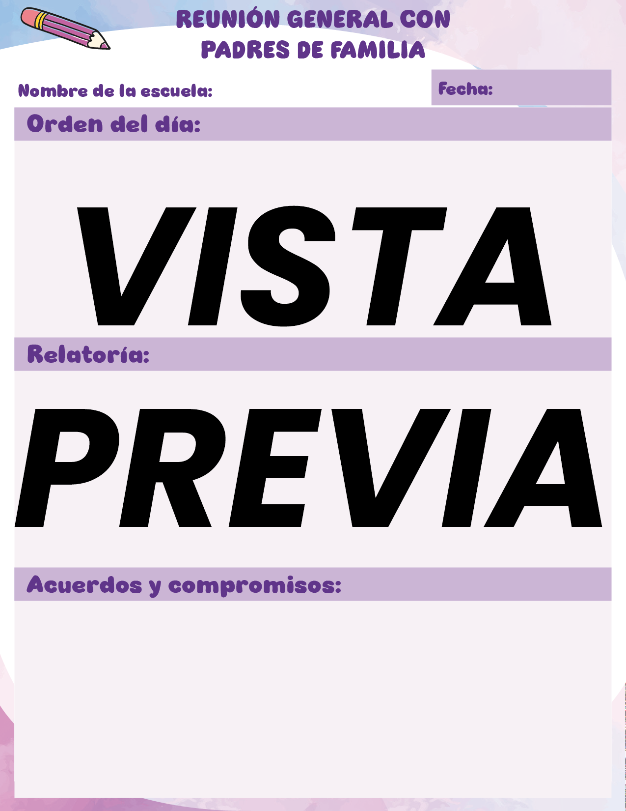 Agenda Colorida SUPERVISOR Primaria