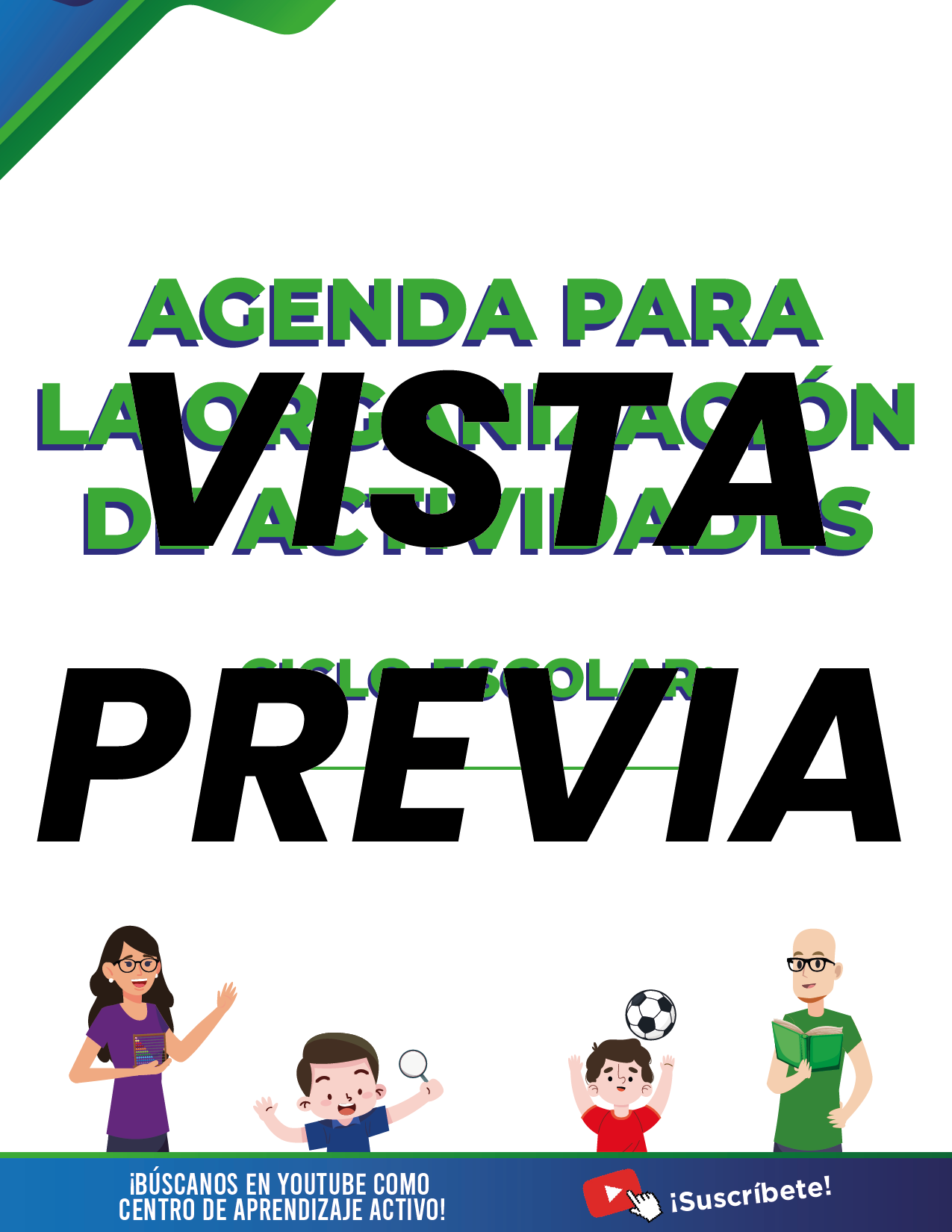 Agenda Formal Verde-azul SUPERVISOR Secundaria