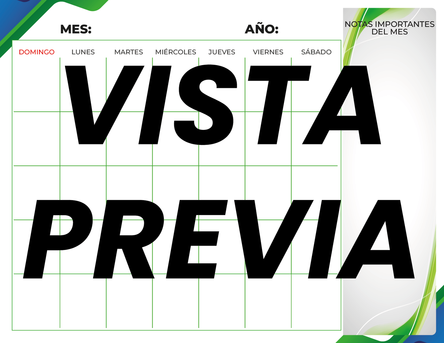 Agenda Formal Verde-azul SUPERVISOR Secundaria