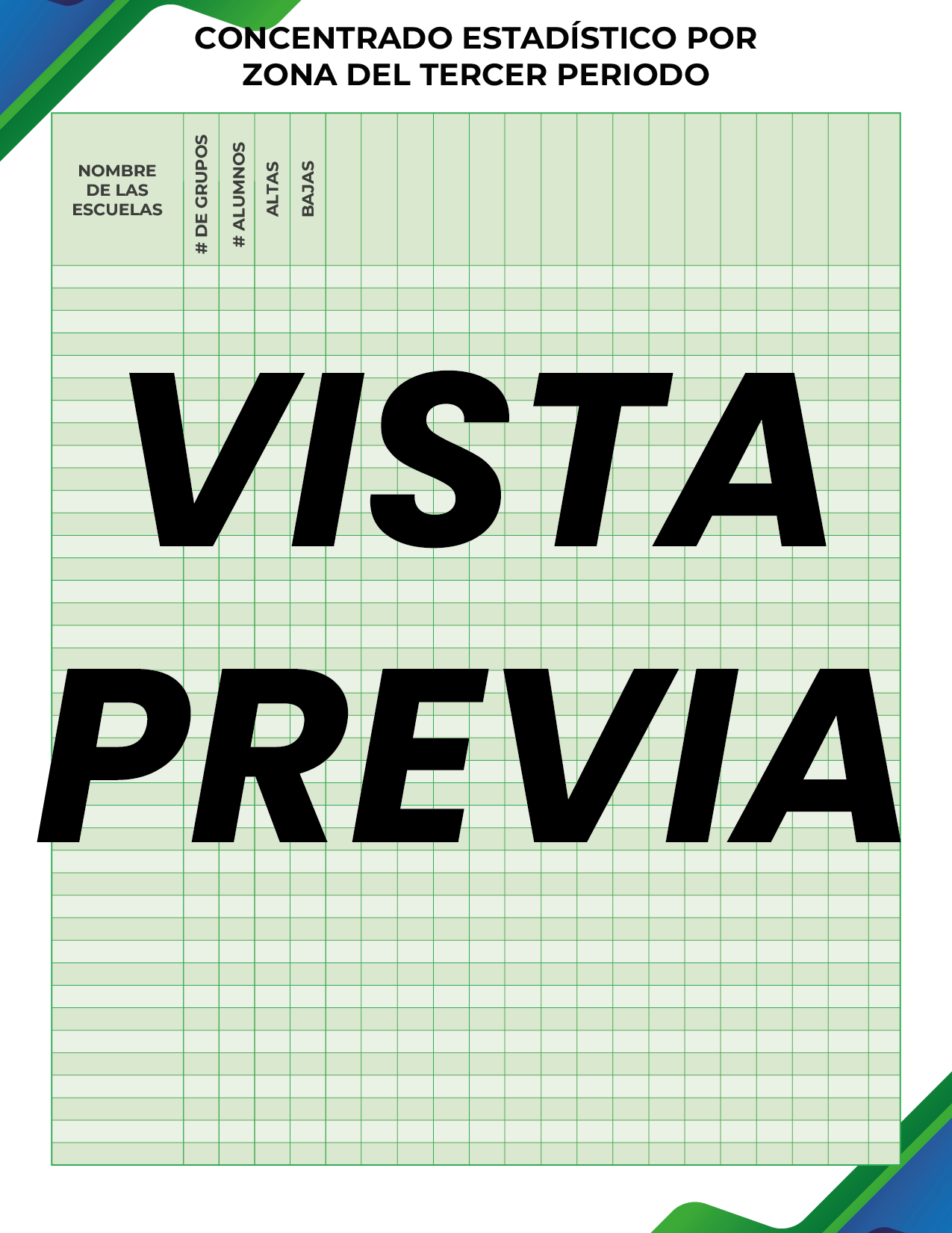 Agenda Formal Verde-azul SUPERVISOR Secundaria