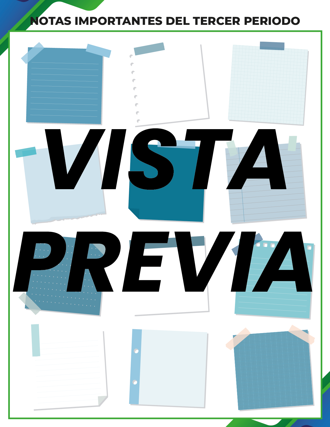 Agenda Formal Verde-azul SUPERVISOR Secundaria