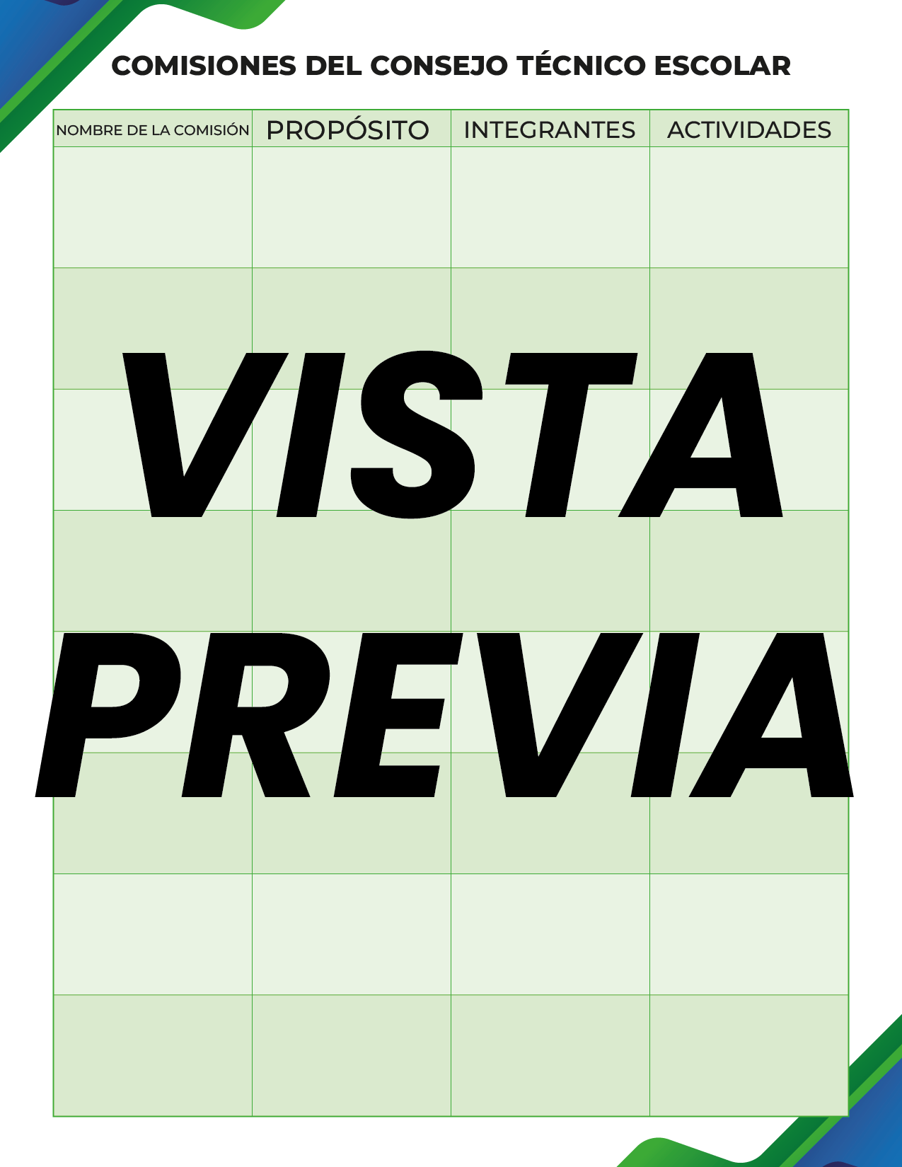 Agenda Formal Verde-azul SUPERVISOR Secundaria