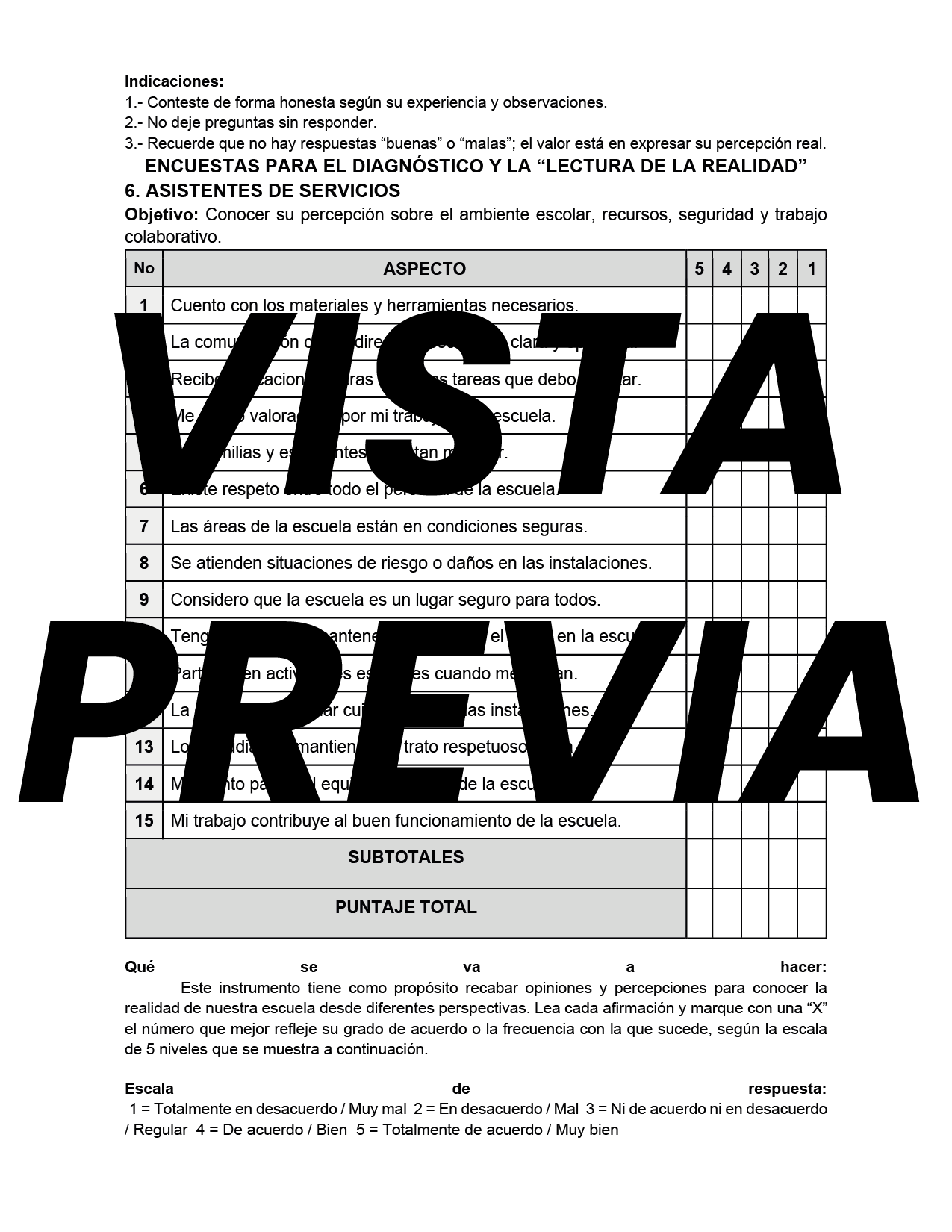Encuestas para la Lectura de la Realidad (Editable en Word)