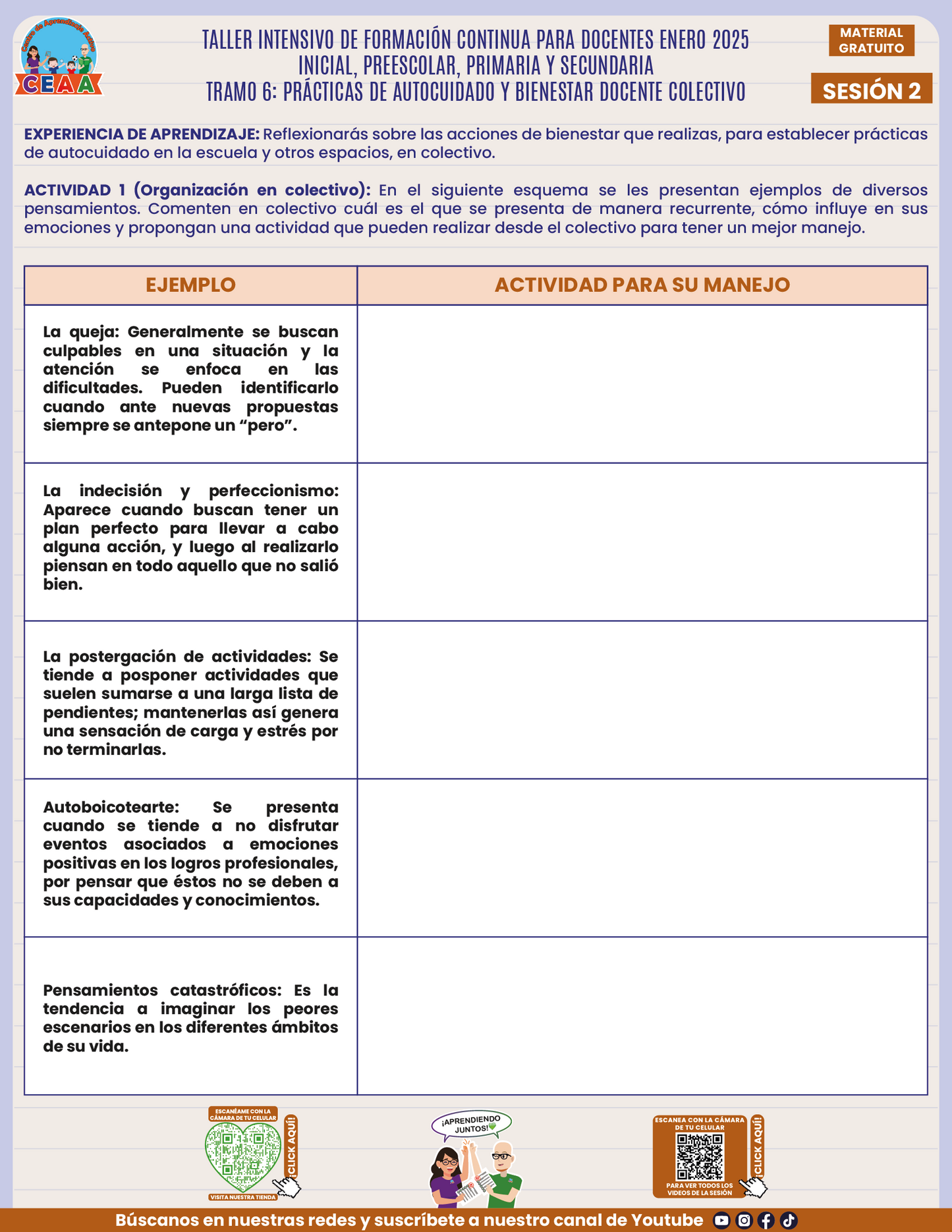 Formatos de Productos en PDF Taller Intensivo Sesión 2 Enero 2025