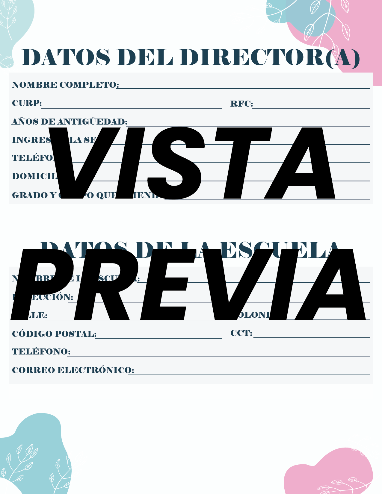 Agenda Flores DIRECTOR Secundaria
