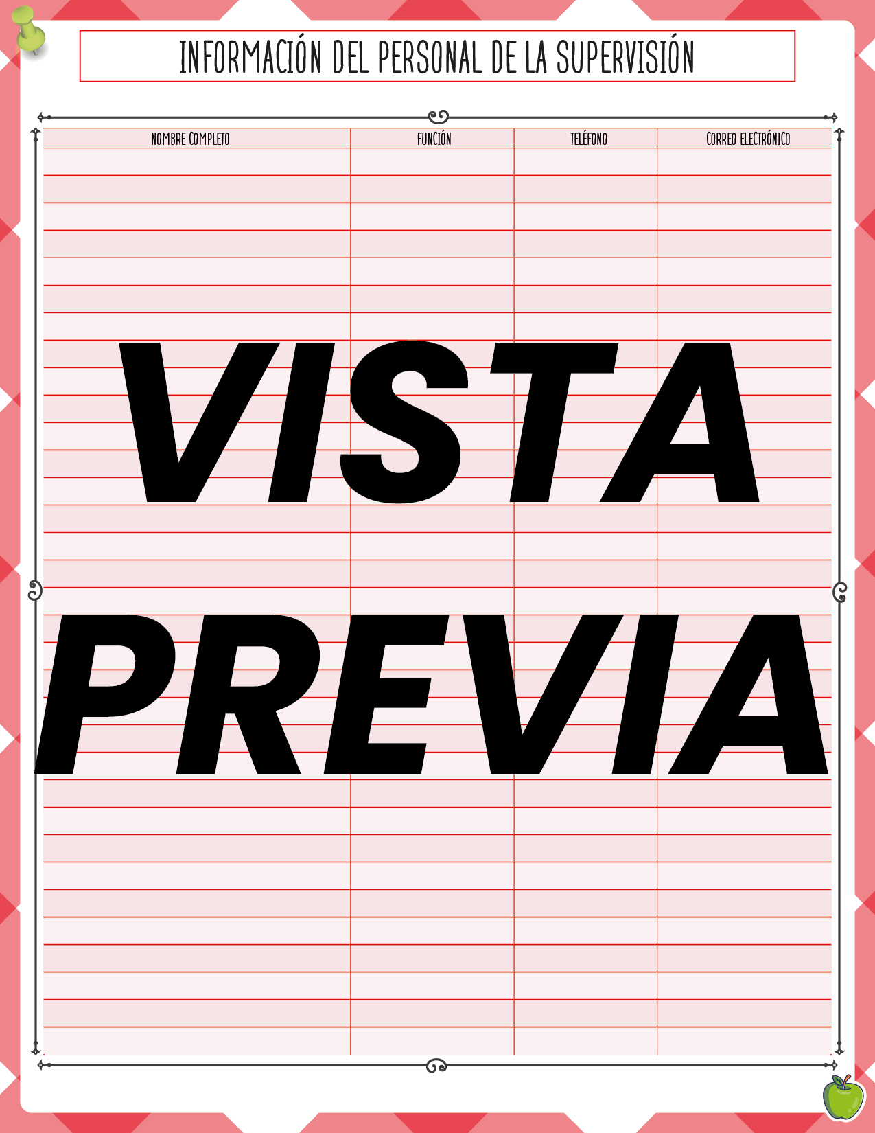 Agenda Manzana SUPERVISOR Secundaria