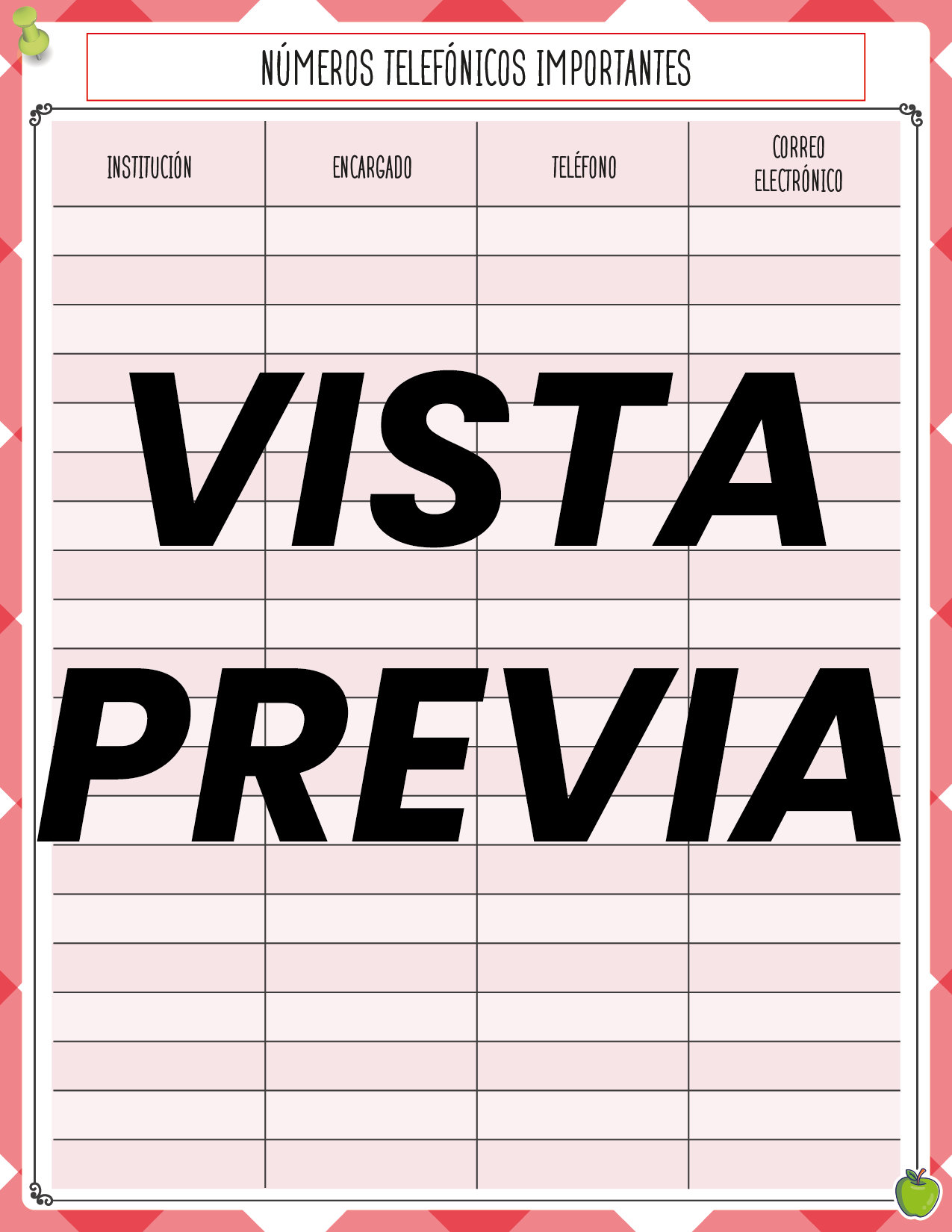 Agenda Manzana SUPERVISOR Secundaria