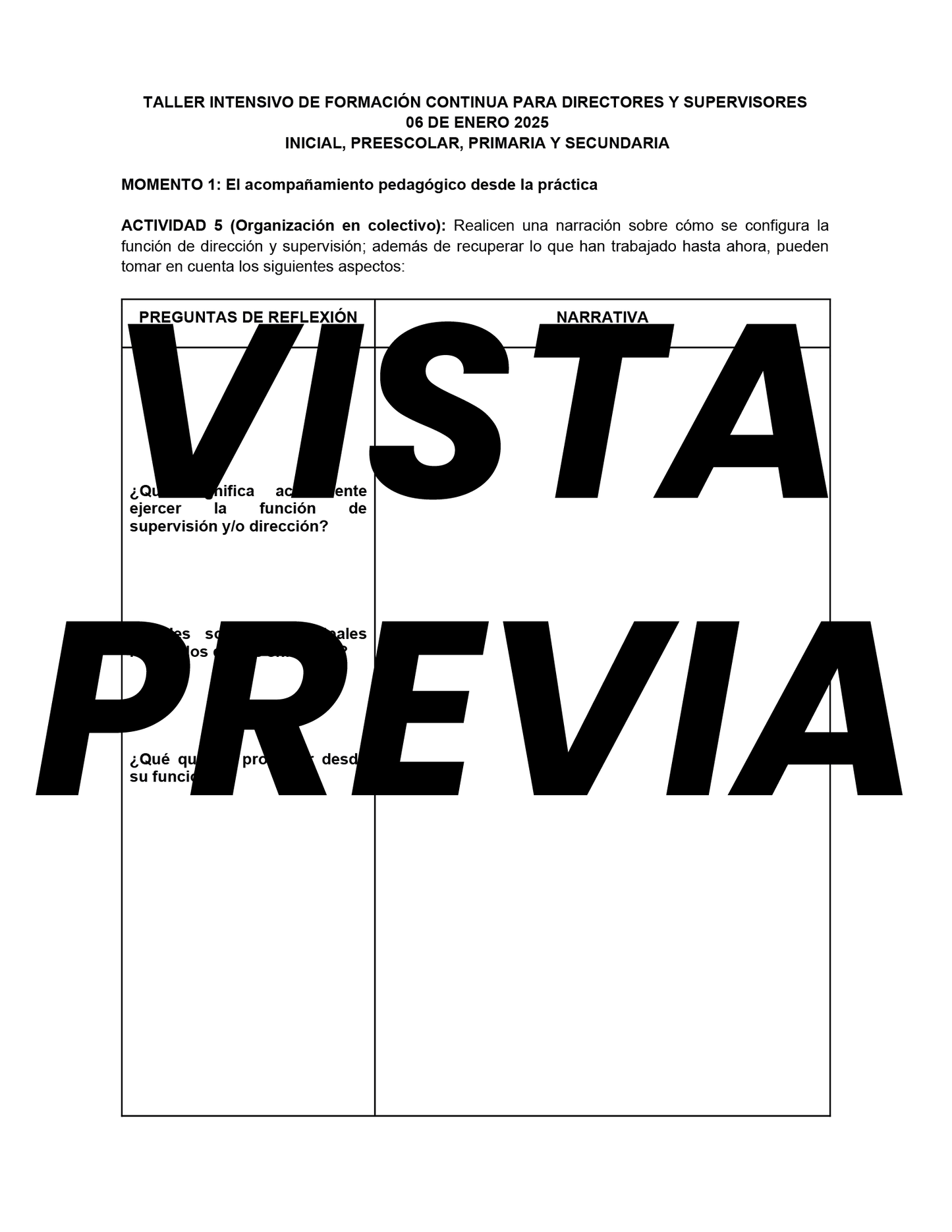 Formato de Productos Editables Taller Intensivo Directores Enero 2025