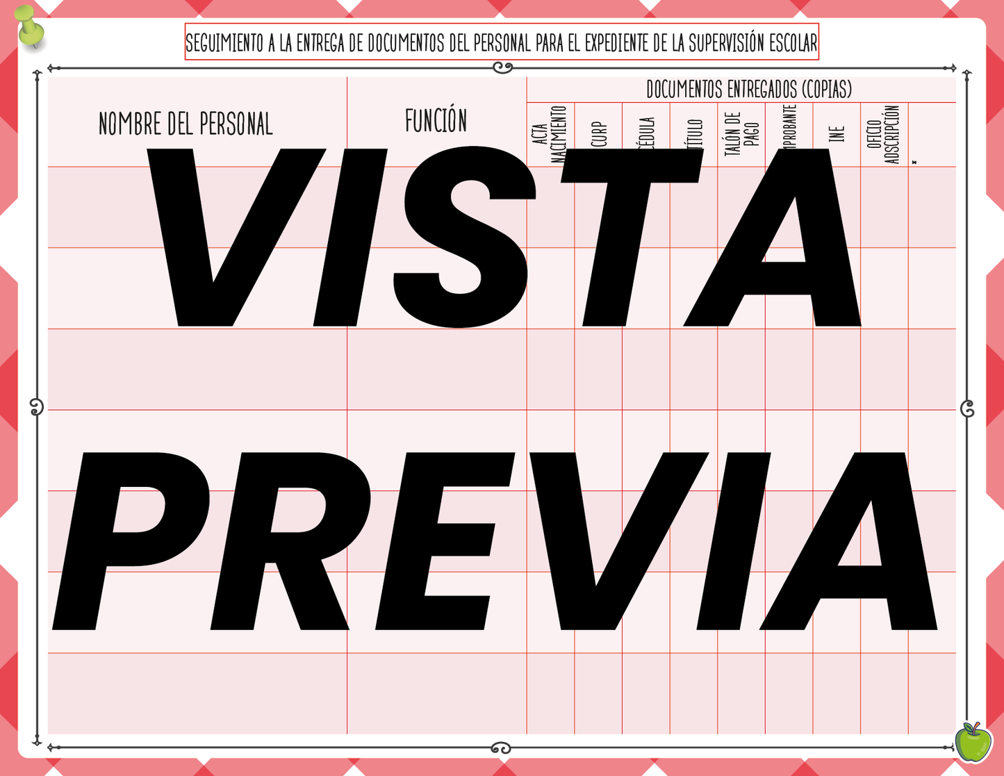 Agenda Manzana SUPERVISOR Secundaria