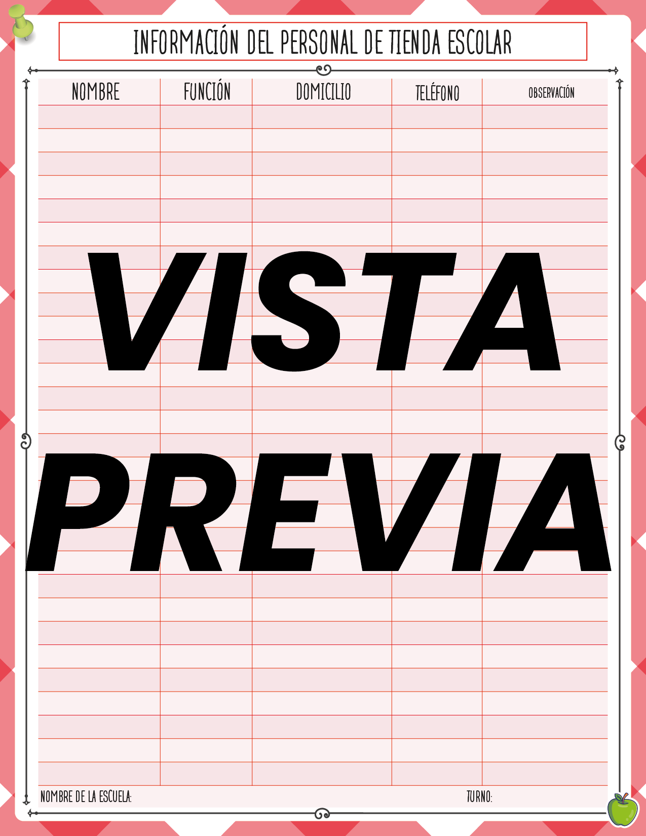 Agenda Manzana SUPERVISOR Secundaria