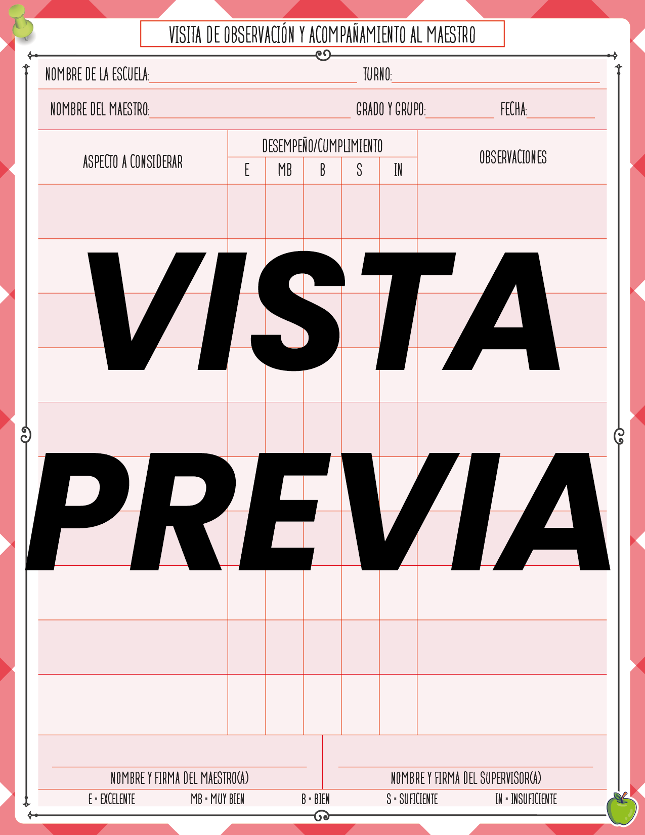 Agenda Manzana SUPERVISOR Secundaria