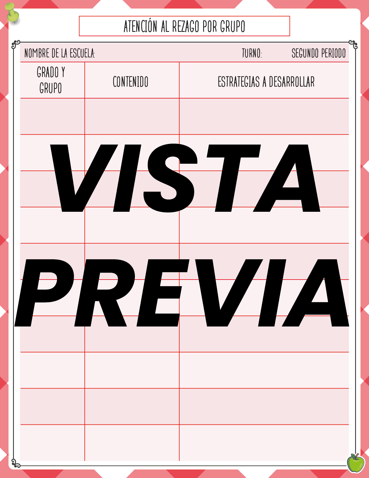 Agenda Manzana SUPERVISOR Secundaria