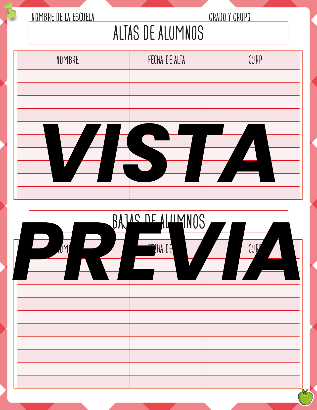 Agenda Manzana SUPERVISOR Secundaria