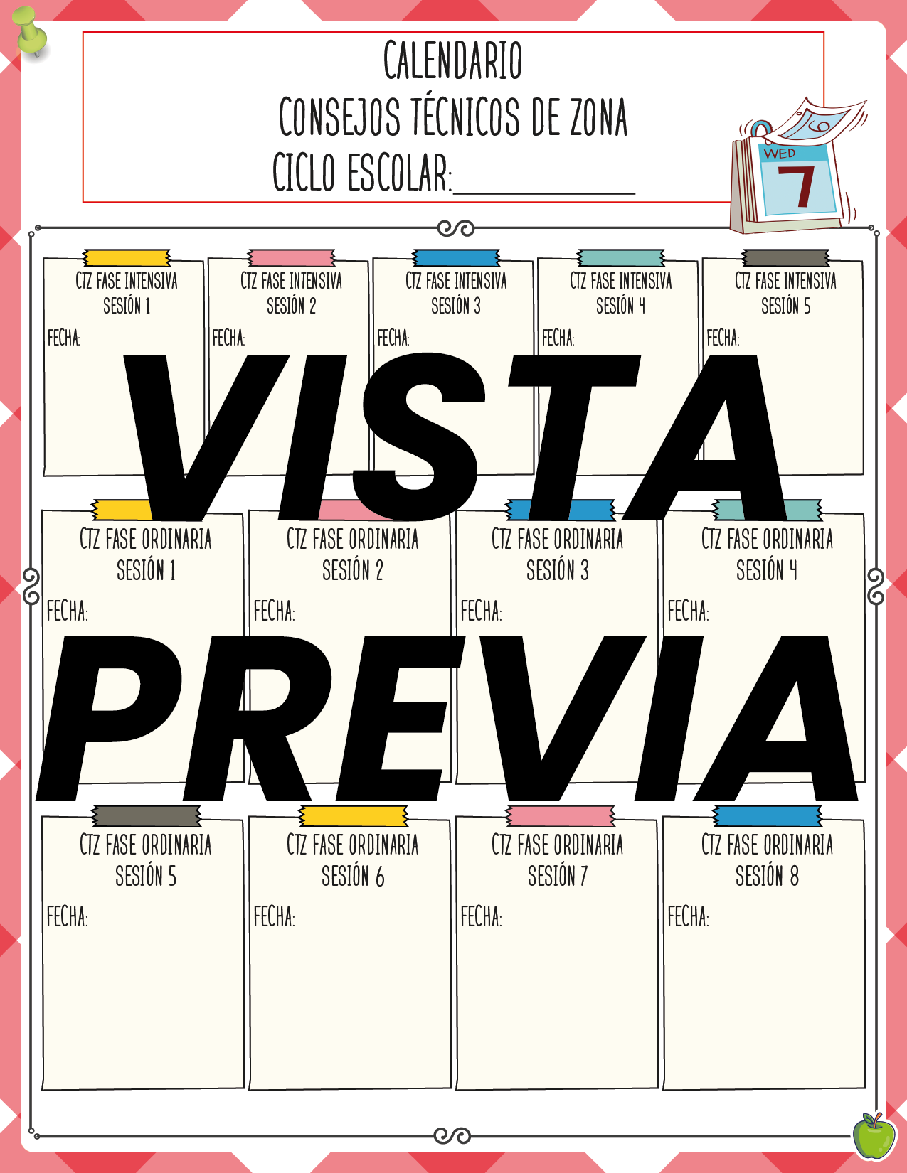 Agenda Manzana SUPERVISOR Secundaria