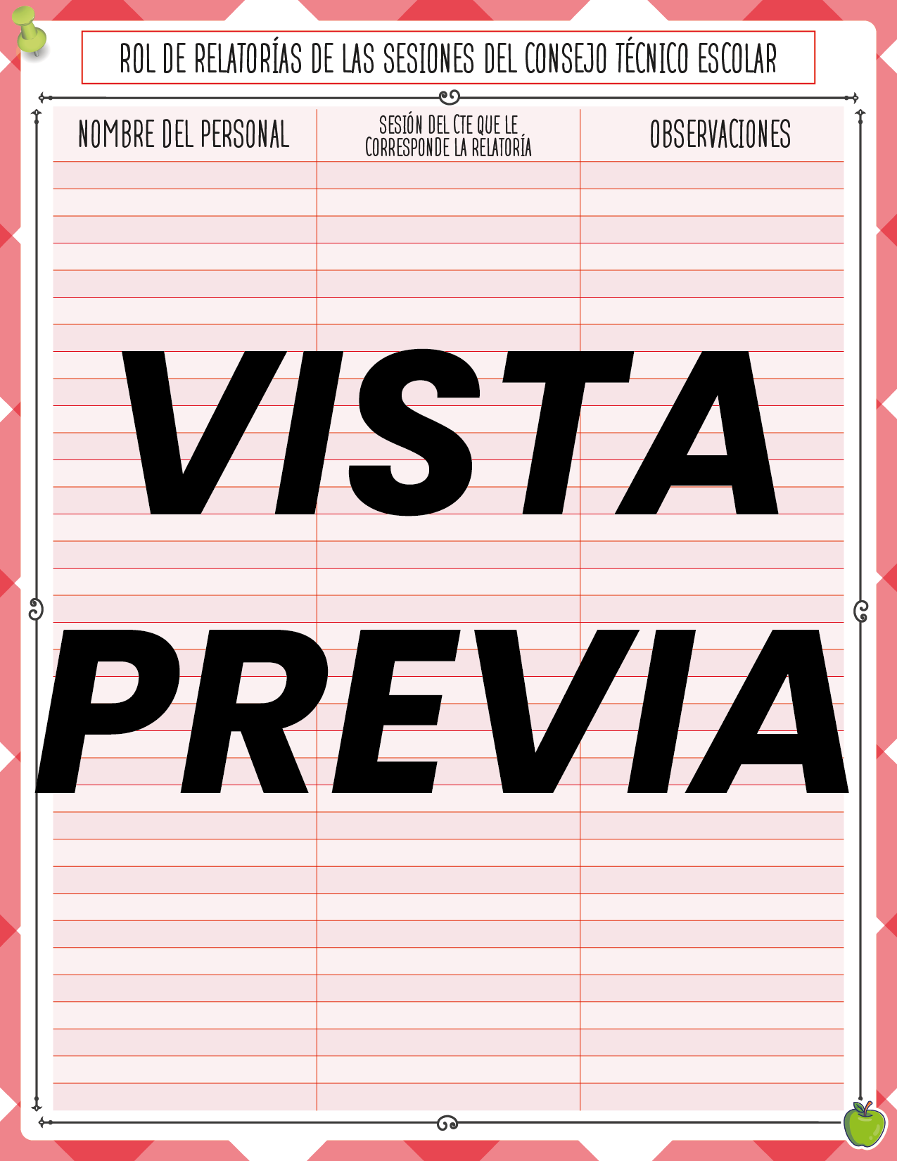 Agenda Manzana SUPERVISOR Secundaria