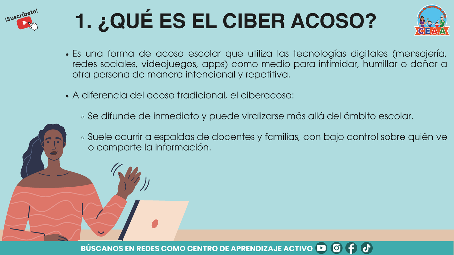 Presentación TODAS Y TODOS CONTRA EL CIBERACOSO (Editable en PowerPoint)