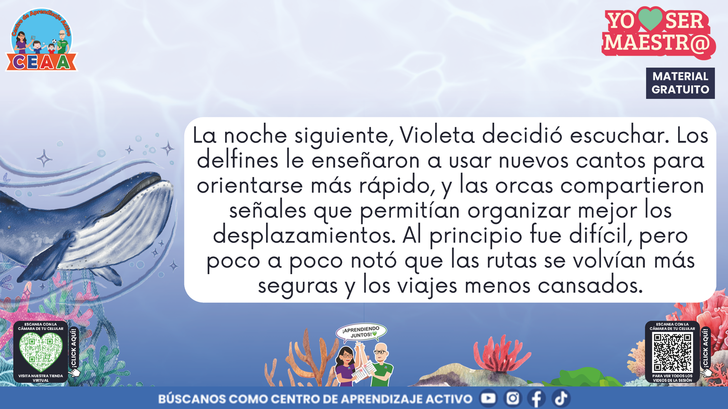 Historias para Maestros - VIOLETA, LA BALLENA QUE APRENDIÓ A RENOVARSE en PDF