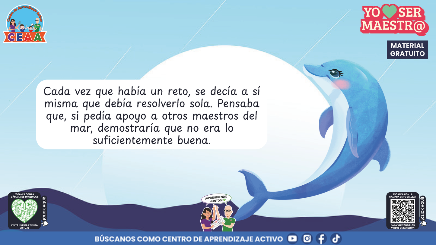 Historias para Maestros - YADIRA, LA MAESTRA DELFÍN QUE APRENDIÓ A PEDIR AYUDA en PDF