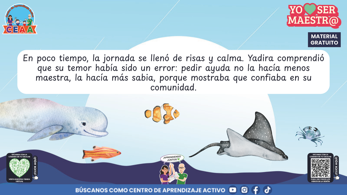 Historias para Maestros - YADIRA, LA MAESTRA DELFÍN QUE APRENDIÓ A PEDIR AYUDA en PDF