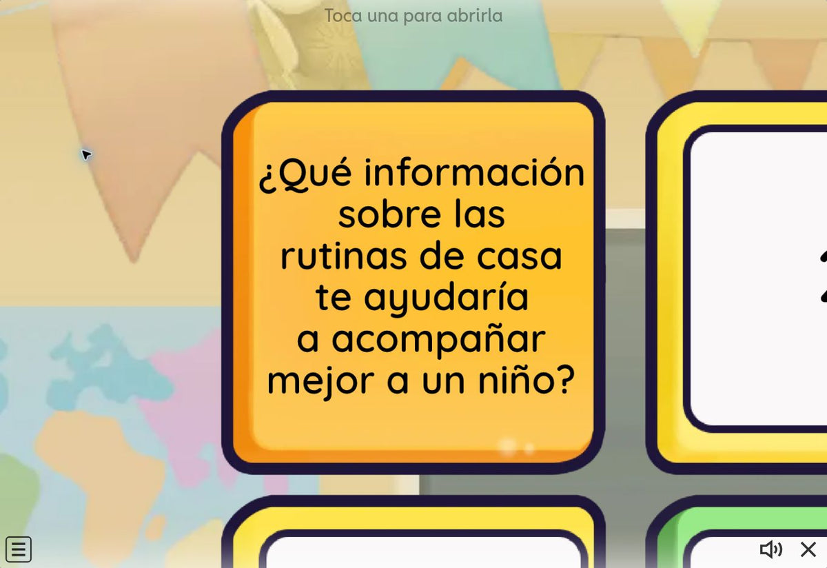 Pregunta de la actividad interactiva del juego 4, tema 1 de Educación Inicial: Reflexiones finales sobre los procesos de adaptación y separación. CTE 2026-2027