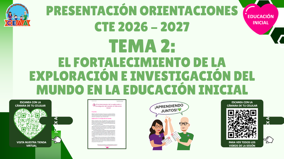 Presentación CTE 2026-2027 editable en PowerPoint: Exploración e investigación del mundo, Educación Inicial tema 2