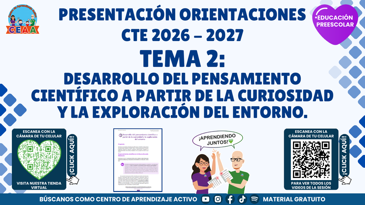 Presentación CTE 2026-2027 gratuita en PDF: Curiosidad y pensamiento científico, Educación Preescolar tema 2