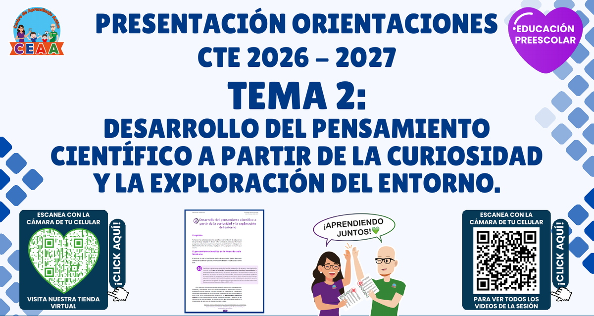Presentación CTE 2026-2027 editable en PowerPoint: Curiosidad y pensamiento científico, Educación Preescolar tema 2