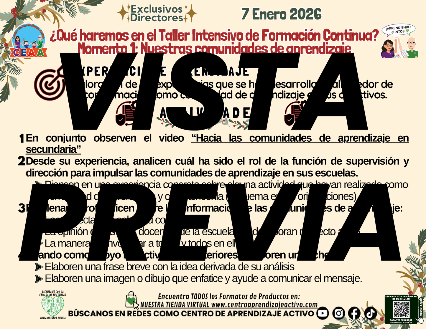 Infografía ¿Qué Haremos en la Sesión del Taller Intensivo de Directores? Momento 1