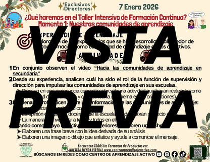 Infografía ¿Qué Haremos en la Sesión del Taller Intensivo de Directores? Momento 1