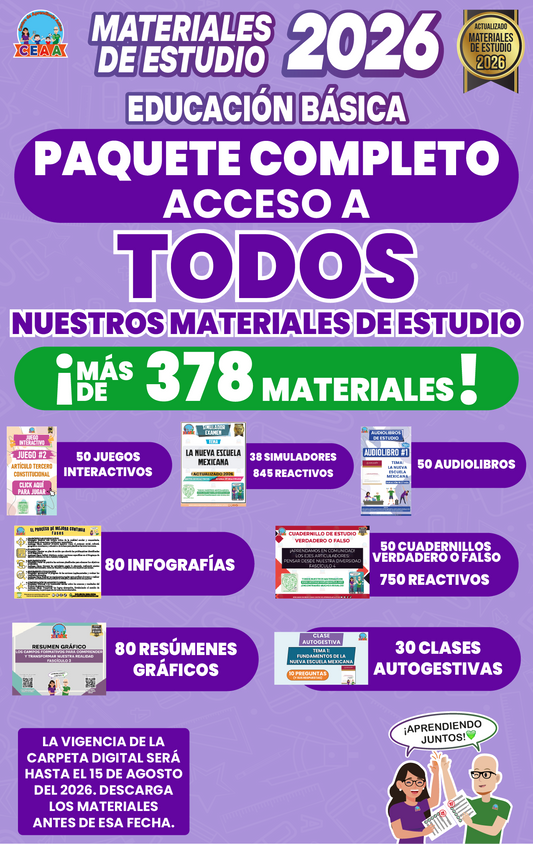 Paquete Completo Materiales de Estudio 2026