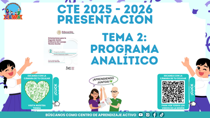 Presentación CTE Tema 2: PROGRAMA ANALÍTICO (Editable en PowerPoint)