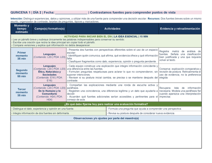 PLANEACIÓN 4° Primaria Primer Periodo (Sep, Oct, Nov) ✏️Editable en Word