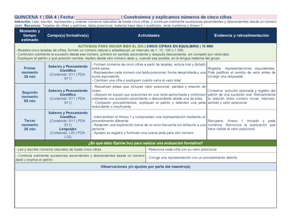 PLANEACIÓN 4° Primaria Primer Periodo (Sep, Oct, Nov) ✏️Editable en Word