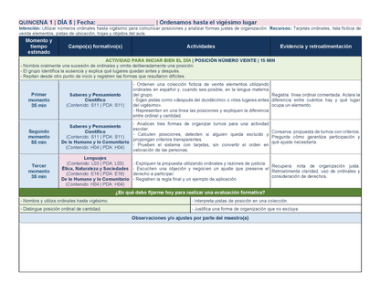 PLANEACIÓN 4° Primaria Primer Periodo (Sep, Oct, Nov) ✏️Editable en Word