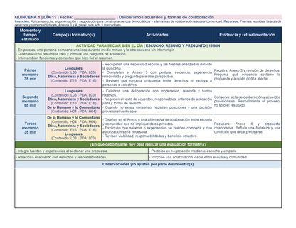 PLANEACIÓN 4° Primaria Primer Periodo (Sep, Oct, Nov) ✏️Editable en Word