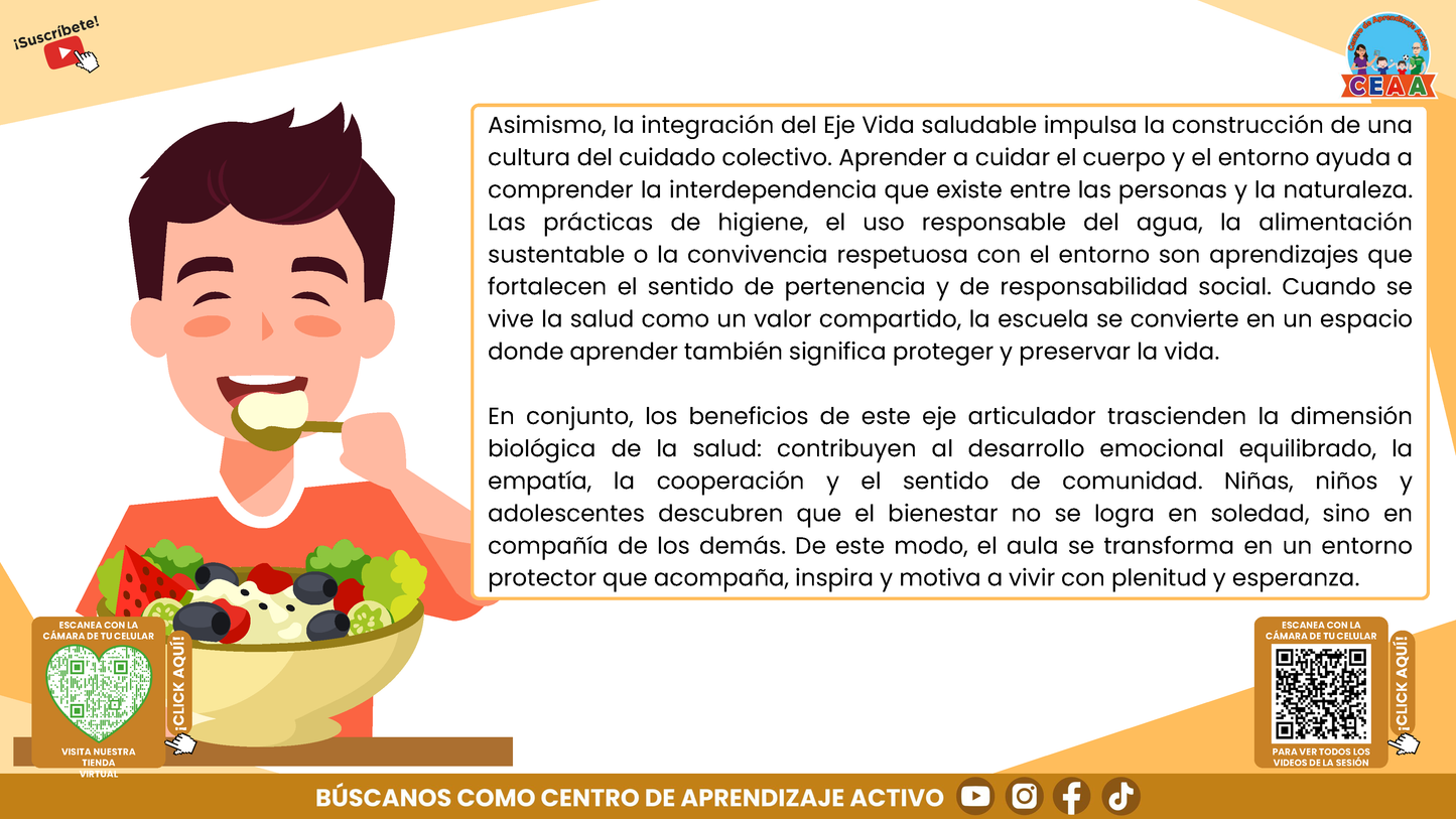 RESUMEN GRÁFICO TEMA 6: EL EJE ARTICULADOR DE VIDA SALUDABLE EN LA EDUCACIÓN INTEGRAL (Editable en PowerPoint)