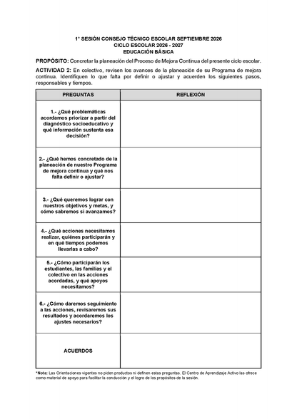 Formato de Productos para tu CTE Sesión 1 Septiembre 2026 Editable en Word