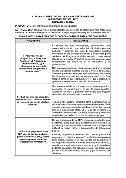 Formato de Productos para tu CTE Sesión 1 Septiembre 2026 Editable en Word