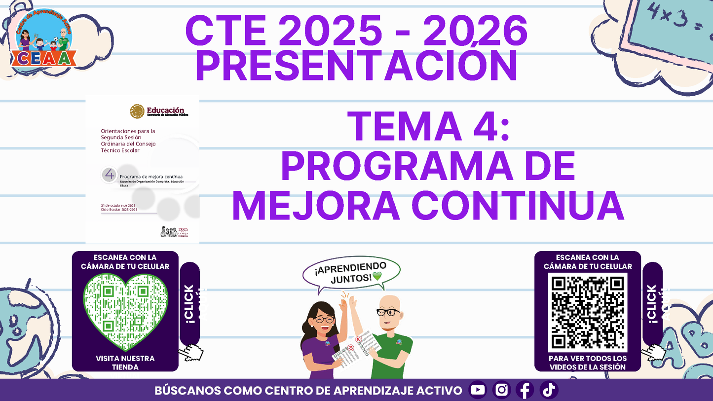 Presentación CTE Tema 4: PROGRAMA DE MEJORA CONTINUA (Editable en PowerPoint)